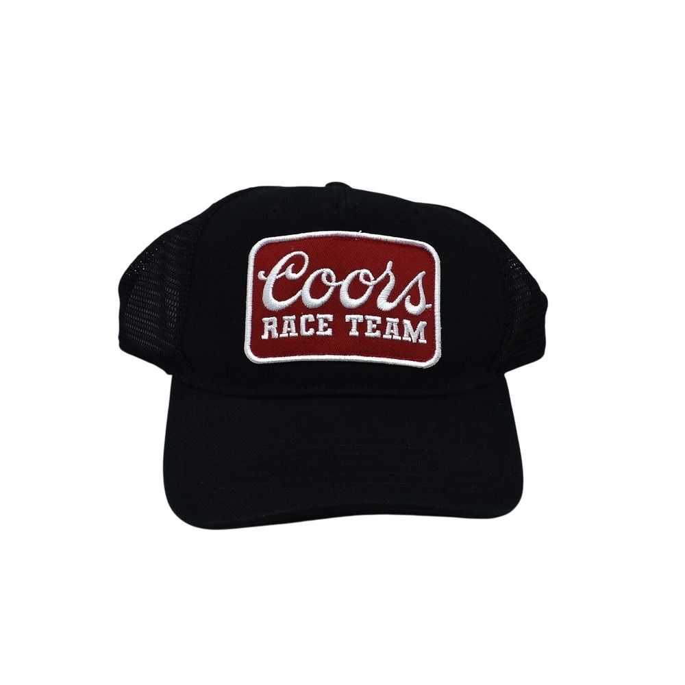 Coors Race Team Trucker Snapback‎ Hat Cap Black Red Mesh Beer Patch OSFA NEW